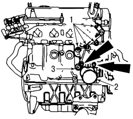Навесные узлы двигателя со стороны выпускного коллектора