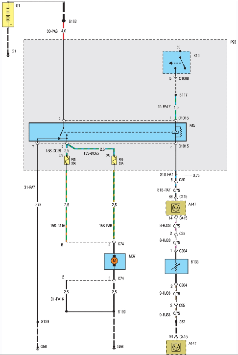Схема системы охлаждения двигателя Endura-DI без кондиционера